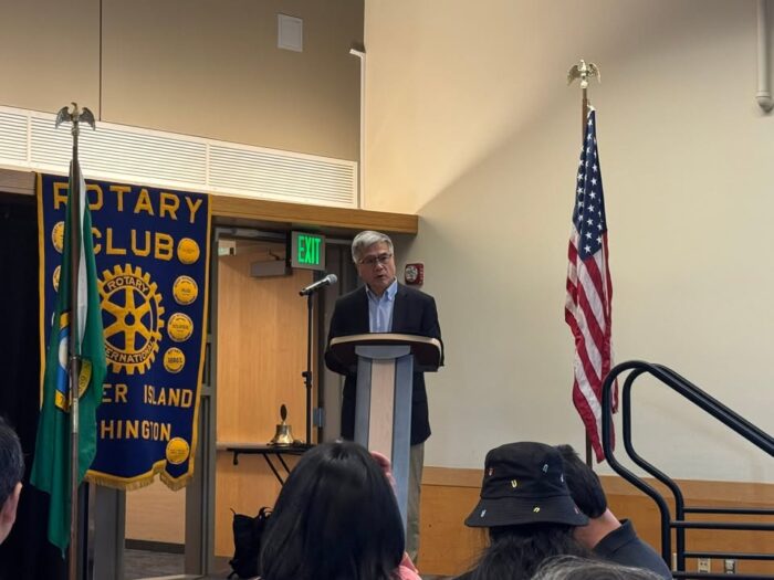Packed house today at our Rotary meeting with featured speaker Gary Locke, former Governor of Washington. Our next regular meeting is canceled and instead we’ll have our changeover dinner on 6/17 from 5-7 pm. Always welcome guests and potential new members!
